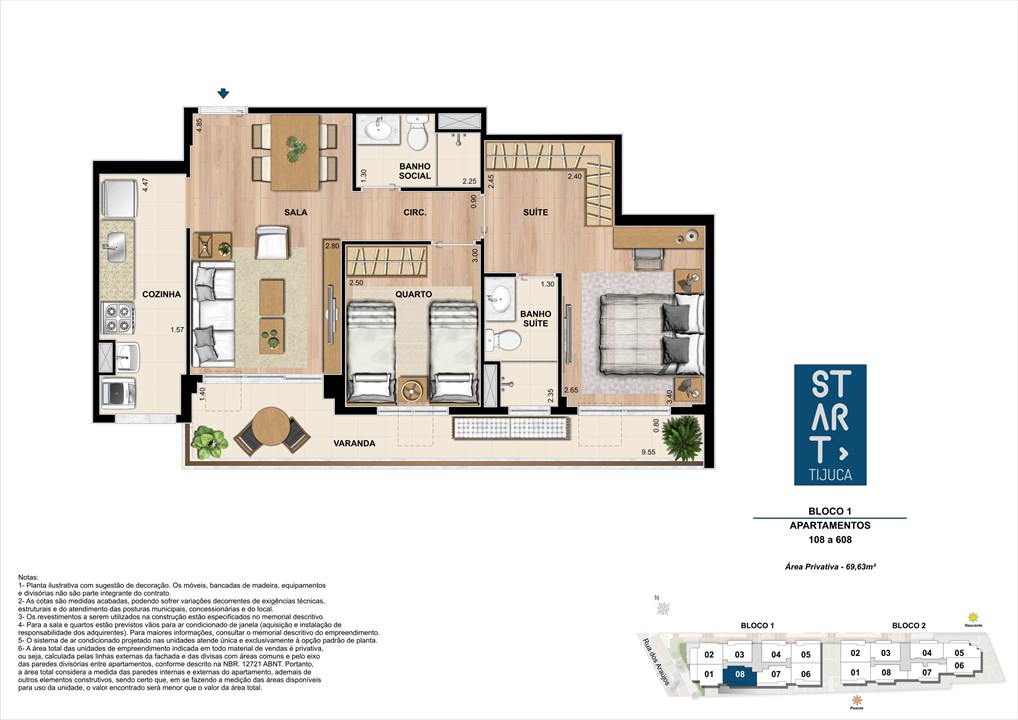 PLANTA TIPO | BLOCO 01, COLUNA 08 | Start Tijuca – Tijuca - Rio de Janeiro - Rio de Janeiro PLANTA TIPO | BLOCO 01, COLUNA 08 | Start Tijuca – Apartamento na Tijuca - Rio de Janeiro - Rio de Janeiro
